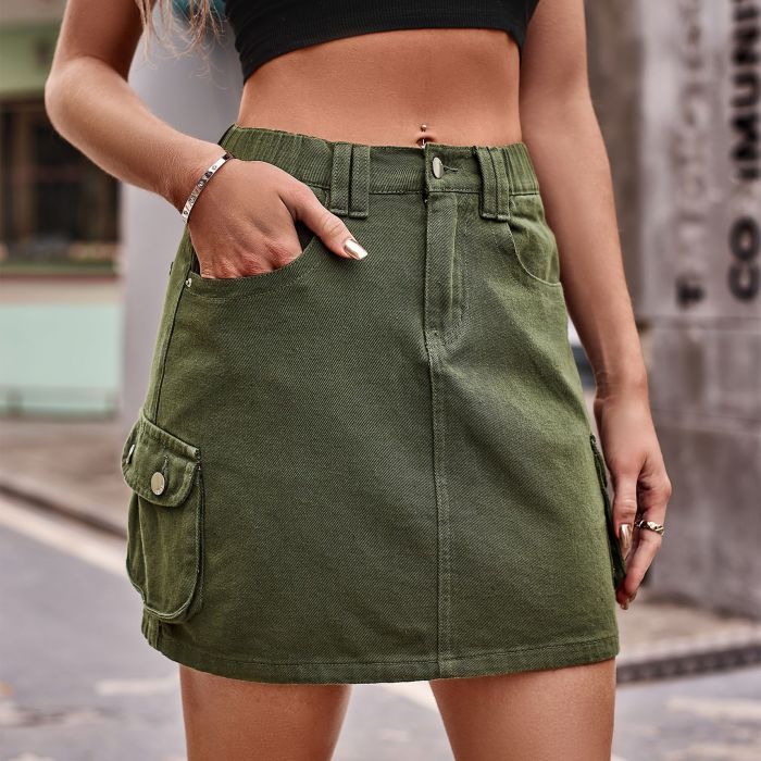 Casual Cargo Short Skirt