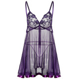 S-6XL Sexy Embroidered Mesh Slig Lingerie