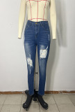Destroy Ripped Skinny Long Jeans