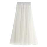 A-line Mesh Seeded Bollywood Skirt