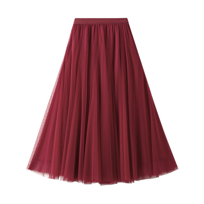 A-line Mesh Seeded Bollywood Skirt