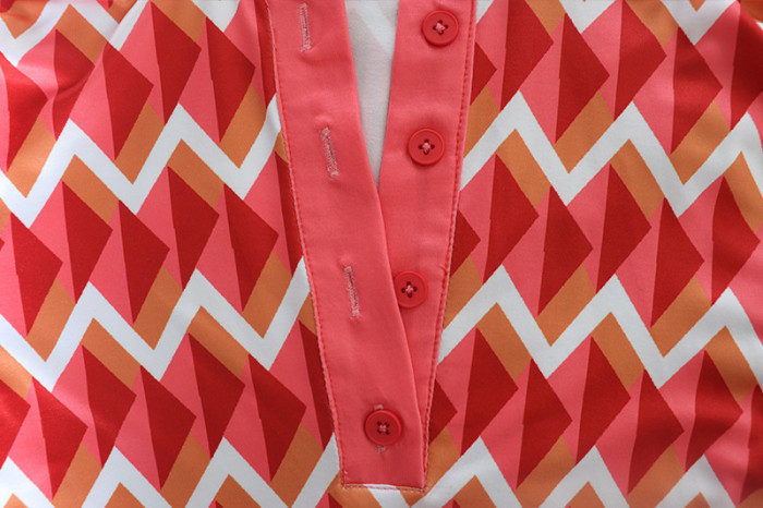 Striped Polo Button Short Sleeve Slim Fit Wrap Hip Dress