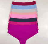 Women's Ice Silk Traceless Brief Solid Color High Elastic briefs