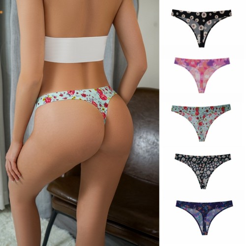 Printed Breathable Low Waist  T-Thong