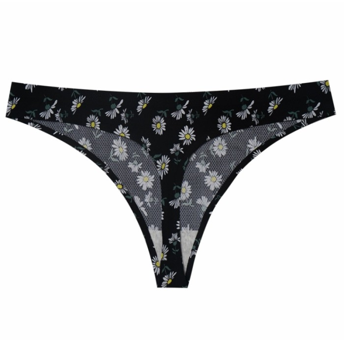 Printed Breathable Low Waist  T-Thong