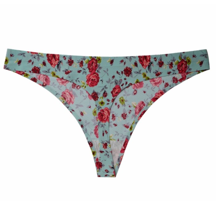 Printed Breathable Low Waist  T-Thong
