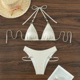 Gold Triangle Pearl Jewelry Swimwear