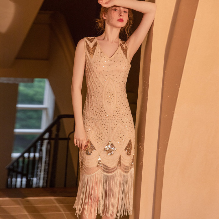 Sequin Fringed Party Flapper Dress