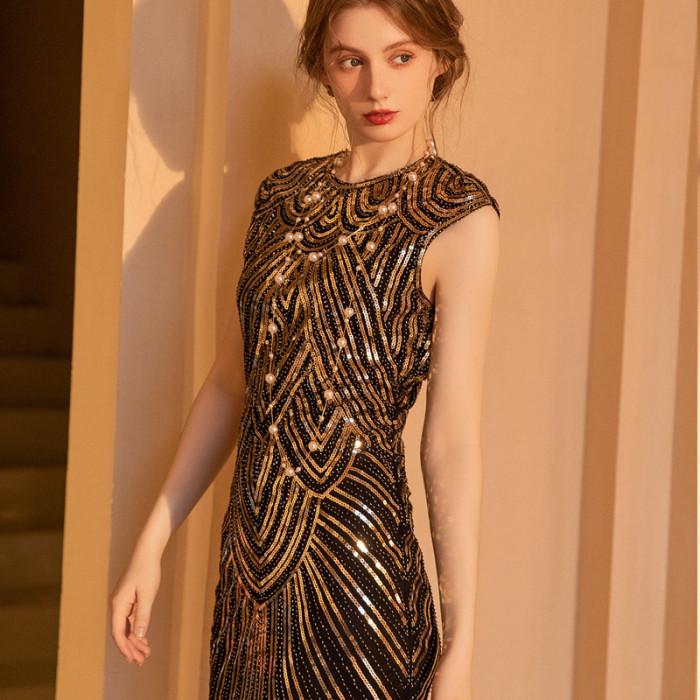 Sequin Party Frige Gatsby Dress