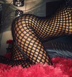 Hollow Beaded Zhongdawang Sexy Lingerie Open File Mesh One-piece Shiny One-Piece Stockings