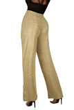 Casual Bling Wide Leg Trousers