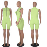 Ribbed Sport Fitness Short Jumpsuit