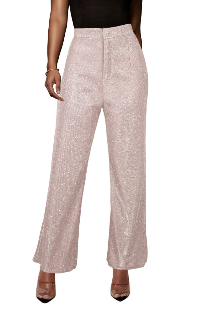 Casual Bling Wide Leg Trousers