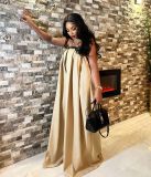 Off Shoulder Wide Leg Loose Jumpsuit