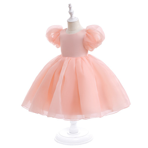 Children's Princess Dress Bubble Sleeves Fluffy Dress Dress Girl's Children's Dress
