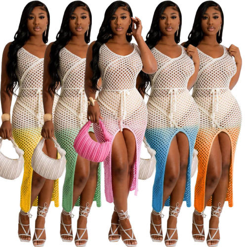 Hollow Out Knitted Beach Dress