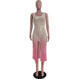 Hollow Out Knitted Beach Dress