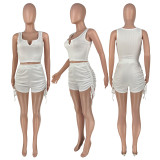 Drawstring Tank Top and Short Set
