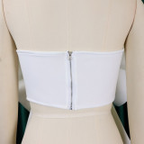 Women's Sexy Bow Wrap Chest Strapless Blouse Tops