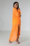Sexy Chiffon Shirt Long Skirt+Shorts Set