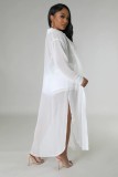 Sexy Chiffon Shirt Long Skirt+Shorts Set