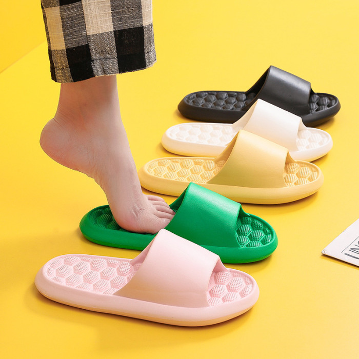 Wholesale Summer home slides fluffy cloud slippers unisex comfortable platform