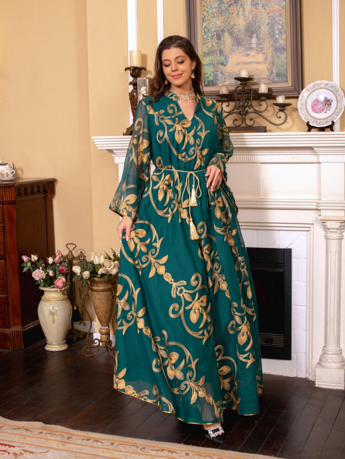Embroidered Dolly Dress Muslim Party Dinner Fashion Evening Dress