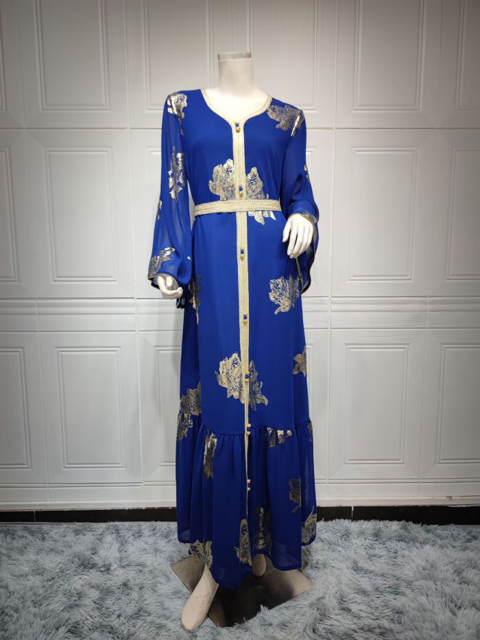 Muslim Gilded Chiffon Dress