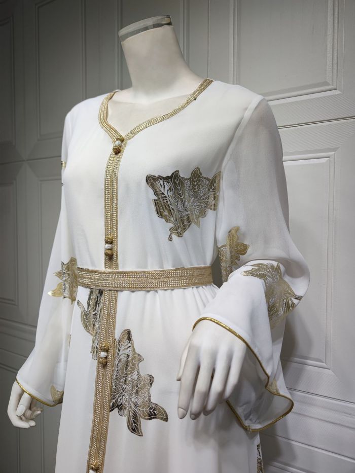 Muslim Gilded Chiffon Dress