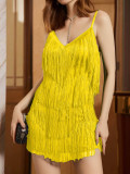 Sexy Strap Skirt Fringe Short Skirt