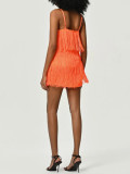 Sexy Strap Skirt Fringe Short Skirt