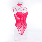 Chain Decoration Mesh Teddy lingerie