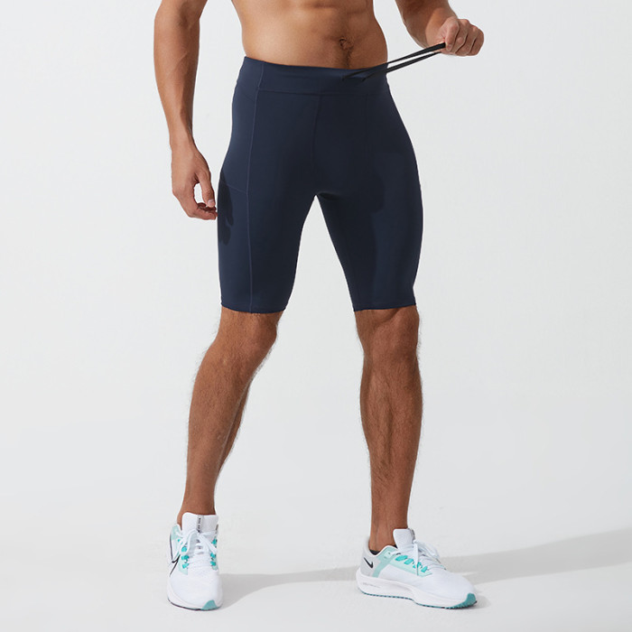 Men's High Elastic Compression Fitness Leggings, Quick Drying Training Shorts, Running Fitness Shorts