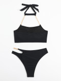 Women's Solid Color Two Pieces Swimsuit Sexy Bikini