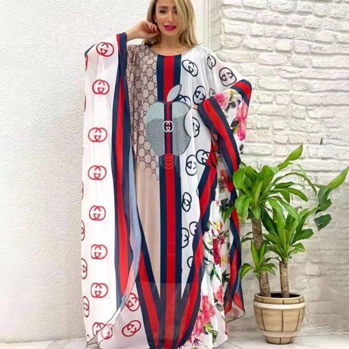 Summer Outdoor Leisure Perspective Fashion Print Dress