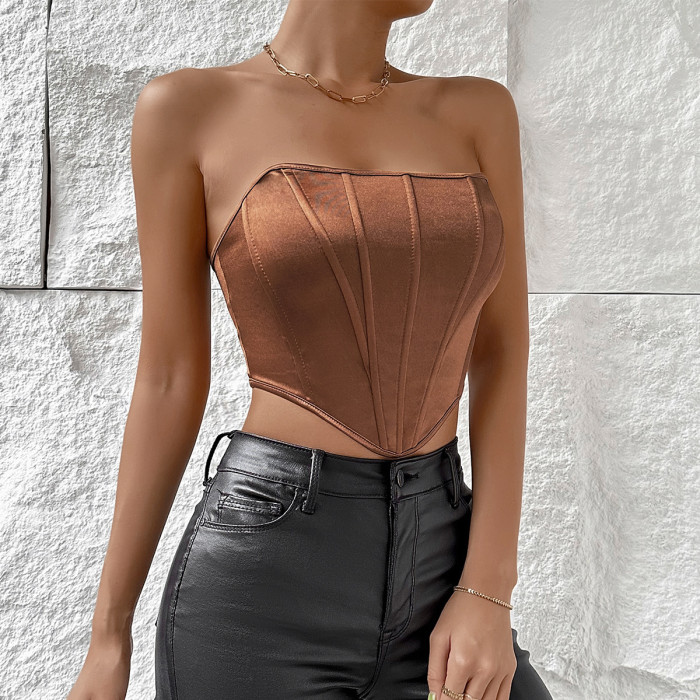 Solid Hanky Hem Tube Top