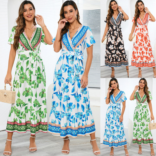 Printed Long Dress Bohemian Beach Resort Dress