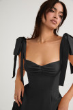 Sexy Backless Spaghetti Strap Vacation Chiffon Dress