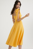 Sexy Backless Spaghetti Strap Vacation Chiffon Dress