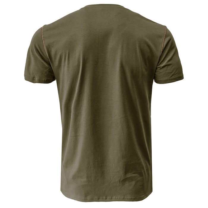 Men's Short-sleeved Round Neck Slimming T-shirt Fashion Casual Solid Slimming Top Short