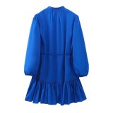 Women Ruffled Shirt Dress