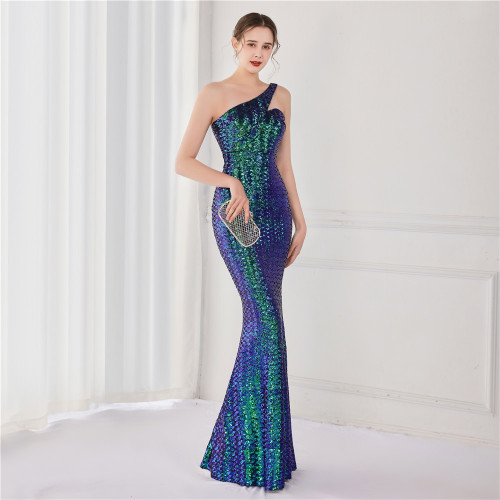 Elegant Ladies 8 Colors to Choose Dreamy Shimmering Long Party Dress
