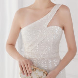 Elegant Ladies 8 Colors to Choose Dreamy Shimmering Long Party Dress