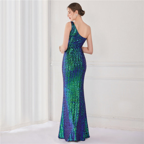 Elegant Ladies 8 Colors to Choose Dreamy Shimmering Long Party Dress