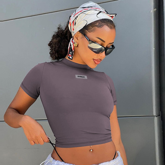 Fashion Women Crop Top T-Shirt