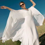 Rhinestone Cloak Sleeve Overlay Kaftan