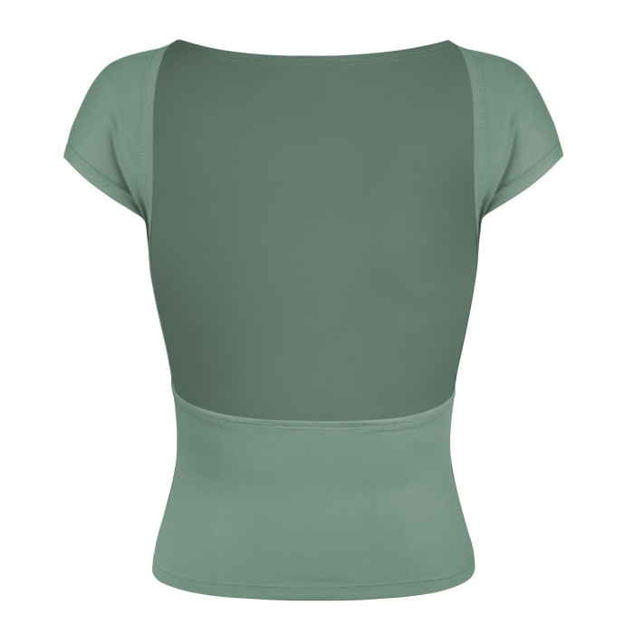 Sexy Back Nylon Moisture-Wicking Breathable Slim Fit Top