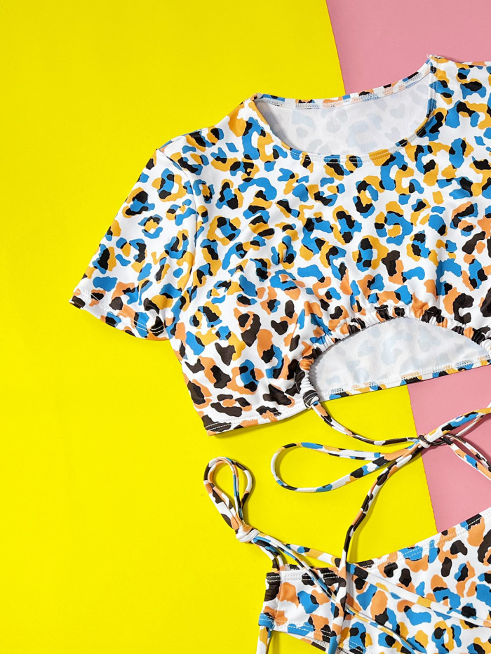 Wild and Free Leopard Print Monokini Bikini