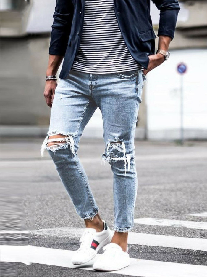 Men's Distressed Skinny Jeans