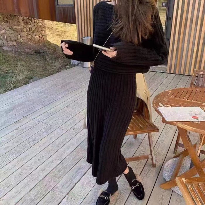  Midi Length Cami Dress + Short Knit Sweater